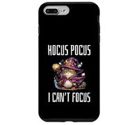 Custodia per iPhone 7 Plus/8 Plus Hocus Pocus I Can't Focus Funny ADHD Cat Saying Humor