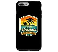 Custodia per iPhone 7 Plus/8 Plus Honolulu Hawaii Camicia Oahu Beach Vacation Surf Tramonto
