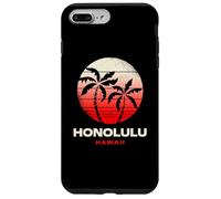 Custodia per iPhone 7 Plus/8 Plus Honolulu Hawaii Tramonto Design Spiaggia di Honolulu Oahu Hawaii