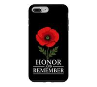 Custodia per iPhone 7 Plus/8 Plus Honor remember Memorial Day Vintage poppy flower