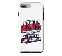 Custodia per iPhone 7 Plus/8 Plus How To Bunt, Hit a Dinger Funny Baseball Player Home Run Fun