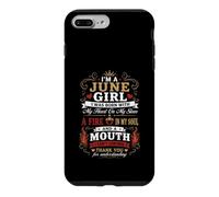 Custodia per iPhone 7 Plus/8 Plus I Am A June Girl Fire In My Soul Queen Compleanno