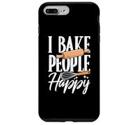 Custodia per iPhone 7 Plus/8 Plus I Bake People Happy Lover Kitchen Divertente Baking Pun Bakery