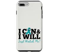 Custodia per iPhone 7 Plus/8 Plus I Can & I Will Beat Ovarian Cancer Warrior Just Watch Me