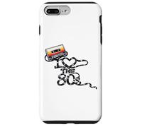 Custodia per iPhone 7 Plus/8 Plus I Heart the 80s Music Cassette Nostalgic Loose Unwound Tape