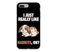 Custodia per iPhone 7 Plus/8 Plus I Just Really Like Rabbits Ok Animal Carino Mini Lop Coniglio