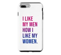 Custodia per iPhone 7 Plus/8 Plus I Like My Men How I Like My Women Bisexual Pride Bi Pride
