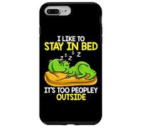 Custodia per iPhone 7 Plus/8 Plus I like to Stay in "Bed" It’s Too Peopley Outside, Dinosaur