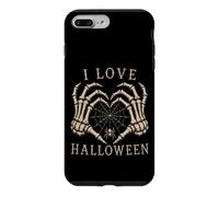 Custodia per iPhone 7 Plus/8 Plus I Love Halloween Scheletro Cuore Ragno Costume Donna Uomo
