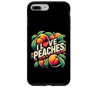 Custodia per iPhone 7 Plus/8 Plus I Love Pesche Frutta Divertente Vegano Vegetariano
