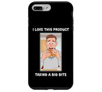 Custodia per iPhone 7 Plus/8 Plus I Love This Product - Funny Small Bite Burger Cartoon