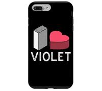 Custodia per iPhone 7 Plus/8 Plus I Love Violet Nome Personalizzato Viola