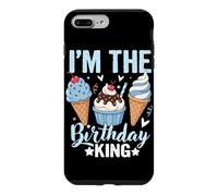 Custodia per iPhone 7 Plus/8 Plus I' m The Birthday King Ice Cream Cupcake Sweet Treat Birthday