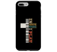 Custodia per iPhone 7 Plus/8 Plus I n Gesù Nome Suono Pianoforte Musica Cristiana Religione Croce