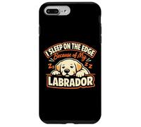 Custodia per iPhone 7 Plus/8 Plus I Sleep On The Edge Because Of My Labrador, Labrador divertente