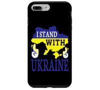 Custodia per iPhone 7 Plus/8 Plus I Stand With Ukraine - Love Stop War - Ucraina Mappa