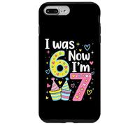 Custodia per iPhone 7 Plus/8 Plus I was 6 Now I'm 7 Funny 7 Years Old Birthday Kids Party