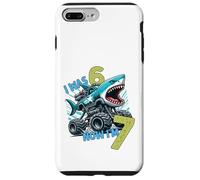 Custodia per iPhone 7 Plus/8 Plus I was Six Now I'm Seven Shark 67 Meme 7th Birthday Boys Kids