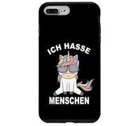 Custodia per iPhone 7 Plus/8 Plus Ich hasse Menschen - Unicorno