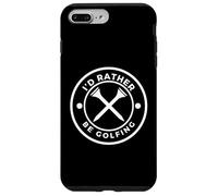 Custodia per iPhone 7 Plus/8 Plus 'I'd Rather Be Golfing' Funny Golf Tee with Crossed Tees