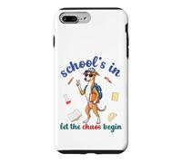 Custodia per iPhone 7 Plus/8 Plus Il cane levriero torna a scuola vibes in Let The Chaos Begin