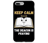 Custodia per iPhone 7 Plus/8 Plus Il divertente diacono Keep Calm sta pregando, umorismo biblico cristiano