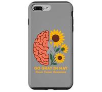 Custodia per iPhone 7 Plus/8 Plus Il mese della consapevolezza del tumore cerebrale diventa grigio a maggio Girasoli
