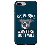 Custodia per iPhone 7 Plus/8 Plus Il mio Pitbull non combatterà ma io sarò American Pitbull Terrier