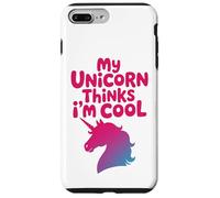 Custodia per iPhone 7 Plus/8 Plus Il mio unicorno pensa che io sia un simpatico e carino animaletto di fantasia