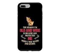 Custodia per iPhone 7 Plus/8 Plus Il motivo per cui sono vecchio e saggio è perché Dio mi ha protetto