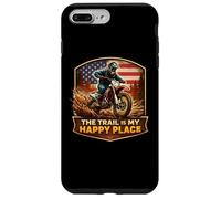 Custodia per iPhone 7 Plus/8 Plus Il sentiero è il mio posto felice Dirt Bike Motocross MX Rider Sun