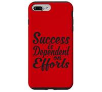 Custodia per iPhone 7 Plus/8 Plus Il successo dipende dagli sforzi - Motivazione elegante dello script