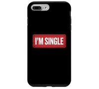 Custodia per iPhone 7 Plus/8 Plus I'm Single Red Banner Grassetto Grafica Divertente Stato Relazionale
