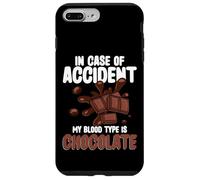 Custodia per iPhone 7 Plus/8 Plus In caso di incidente Il mio gruppo sanguigno è cioccolato cibo divertente