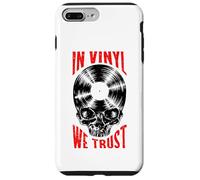 Custodia per iPhone 7 Plus/8 Plus In vinile We Trust Vintage Record Collector Gothic Skull LP