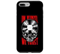 Custodia per iPhone 7 Plus/8 Plus In vinile We Trust Vintage Record Collector Gothic Skull LP