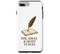 Custodia per iPhone 7 Plus/8 Plus Inchiostro, idee e luoghi tranquilli - Libro penna d'oca