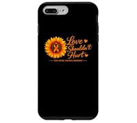 Custodia per iPhone 7 Plus/8 Plus Incontri per adolescenti La consapevolezza della violenza indossa un girasole con nastro arancione