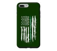 Custodia per iPhone 7 Plus/8 Plus Indietro la linea verde sottile verde, bandiera americana, pattuglia di frontiera