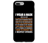 Custodia per iPhone 7 Plus/8 Plus Indosso una maschera perché rispetto gli altri, consapevolezza sociale