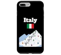 Custodia per iPhone 7 Plus/8 Plus Italia, sci, viaggio, souvenir, sci, amante dello sci, bandiera italiana