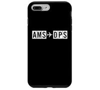 Custodia per iPhone 7 Plus/8 Plus Itinerario di volo AMS DPS da Amsterdam a Bali Air Codes