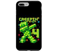 Custodia per iPhone 7 Plus/8 Plus It's My 4th Birthday Boy Gamer Creepin' Into 4 Gamer Pixel