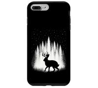 Custodia per iPhone 7 Plus/8 Plus Jackalope camminando attraverso la foresta bianca sotto le stelle della sera