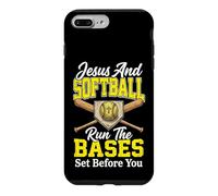 Custodia per iPhone 7 Plus/8 Plus Jesus And Softball Run The Bases Set Before You