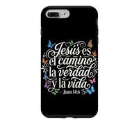 Custodia per iPhone 7 Plus/8 Plus Jesus Es El Camino La Verdad Y La Vida Christian Butterfly