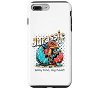 Custodia per iPhone 7 Plus/8 Plus Jurassic Joy Baby Dinosaur Big Heart Cute Dino Art