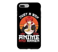 Custodia per iPhone 7 Plus/8 Plus Just A Boy Who Loves Anime E Ramen giapponese Noodle Bowl