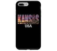 Custodia per iPhone 7 Plus/8 Plus Kansas State USA Kansas Vacanze Kc Kansas City Vintage