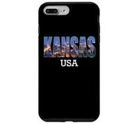 Custodia per iPhone 7 Plus/8 Plus Kansas State USA Kansas Vacanze Kc Kansas City Vintage